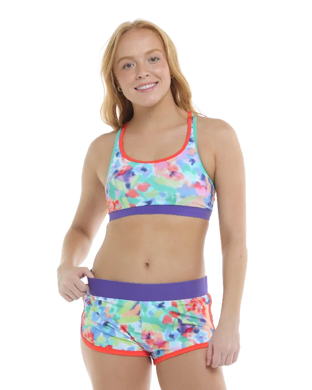 Stretch Your Limits, Not Your Wallet Posy Equalizer Medium Support Cross-Over Sports Bra - Multi Stretch Your Limits, Not Your Wallet Posy Equalizer Medium Support Cross-Over Sports Bra - Multi