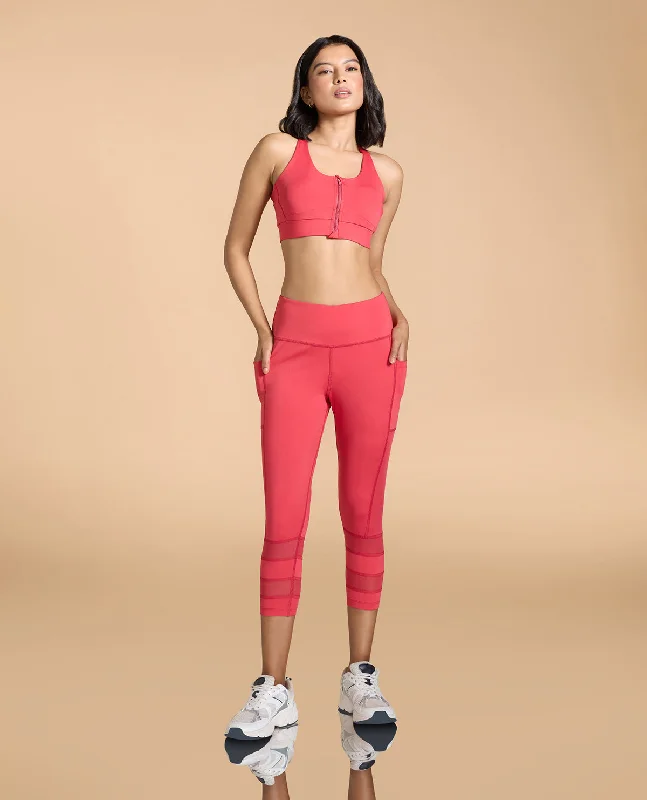 Soft, Stretchy, And Super Affordable Yoga Wear Zip Sports Bra and Mesh 7/8th Sports Leggings Soft, Stretchy, And Super Affordable Yoga Wear Zip Sports Bra and Mesh 7/8th Sports Leggings