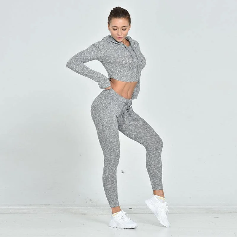 Performance Meets Savings In Our Yoga Wear Sale New Sexy Navel Knitted Fitness Sports Suit Performance Meets Savings In Our Yoga Wear Sale New Sexy Navel Knitted Fitness Sports Suit