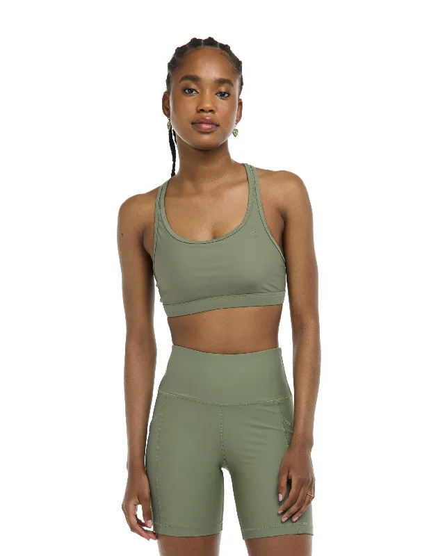 Namaste And Save On Yoga Apparel Smoothies Equalizer Cross-Over Sports Bra - Cactus