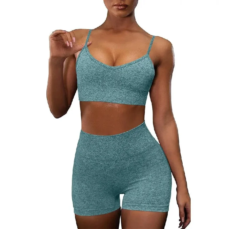 Limited-Time Sale On Stylish Yoga Apparel TOB strap back sports bra 2022 gym sets high waisted shorts and sports bras set yoga pants workout set women AM628 Limited-Time Sale On Stylish Yoga Apparel TOB strap back sports bra 2022 gym sets high waisted shorts and sports bras set yoga pants workout set women AM628