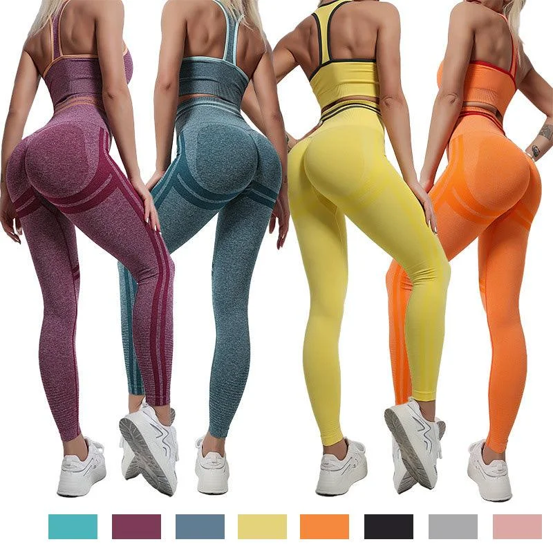 Flow Into Savings With Trendy Yoga Apparel Women 2 Piece Gym Seamless leggings and Sports bra yoga set Flow Into Savings With Trendy Yoga Apparel Women 2 Piece Gym Seamless leggings and Sports bra yoga set