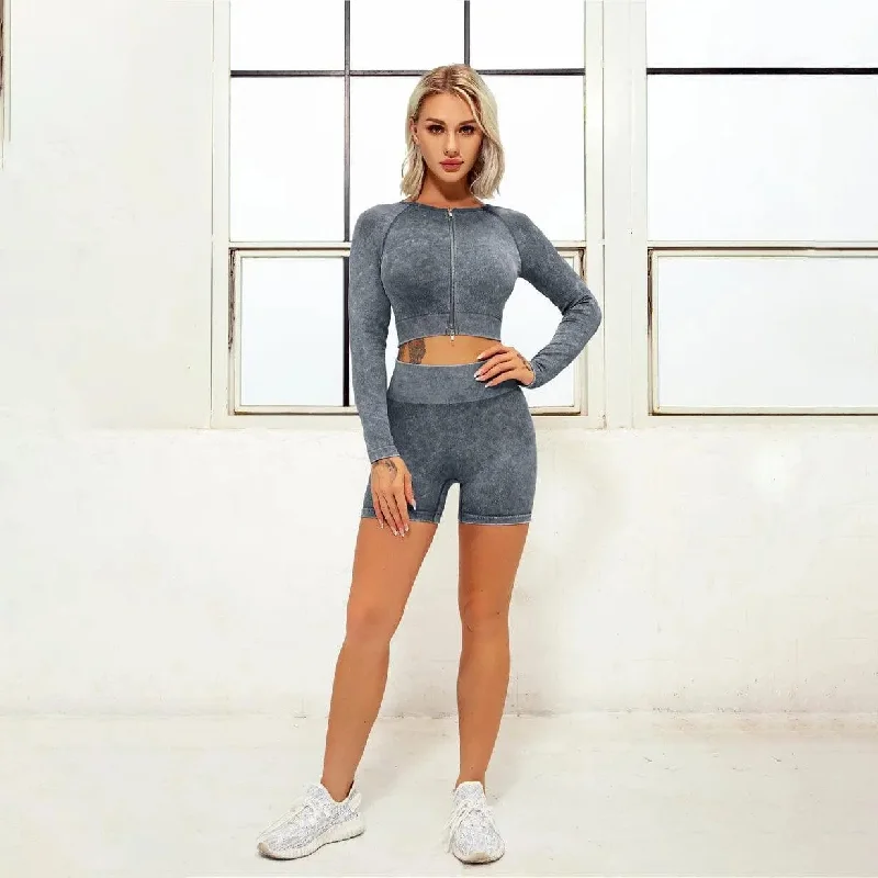 long sleeve+shorts (grey)