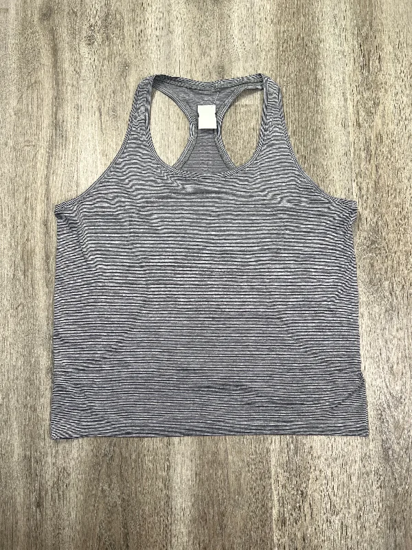 Athletic Tank Top By Lululemon In Black & Grey, Size: 1x