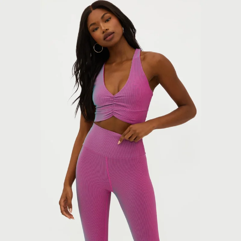 Trendy Yoga Outfits At Budget-Friendly Prices Mindy top - Sorbet Two Tone Rib