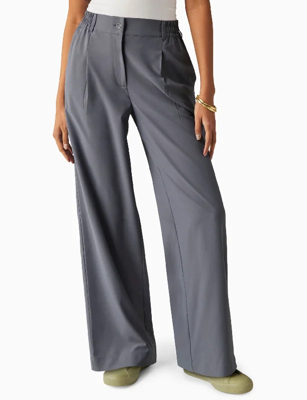 Limited-Stock Sale On Yoga Tops And Leggings Status Wide Leg Trousers - Night Shadow Limited-Stock Sale On Yoga Tops And Leggings Status Wide Leg Trousers - Night Shadow