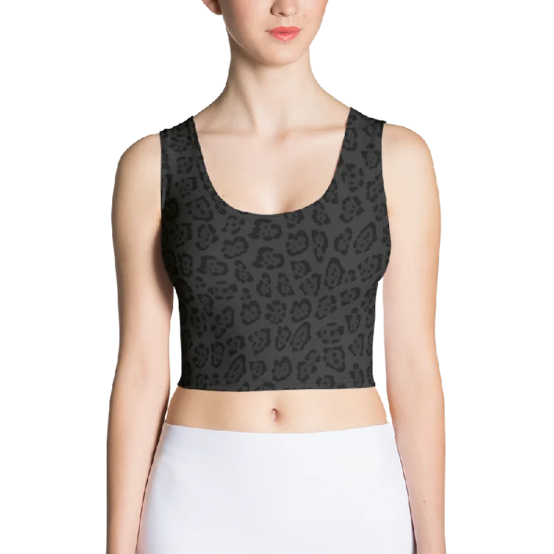 High-Quality Yoga Clothing At Budget-Friendly Prices Black Jaguar Crop Tank Top