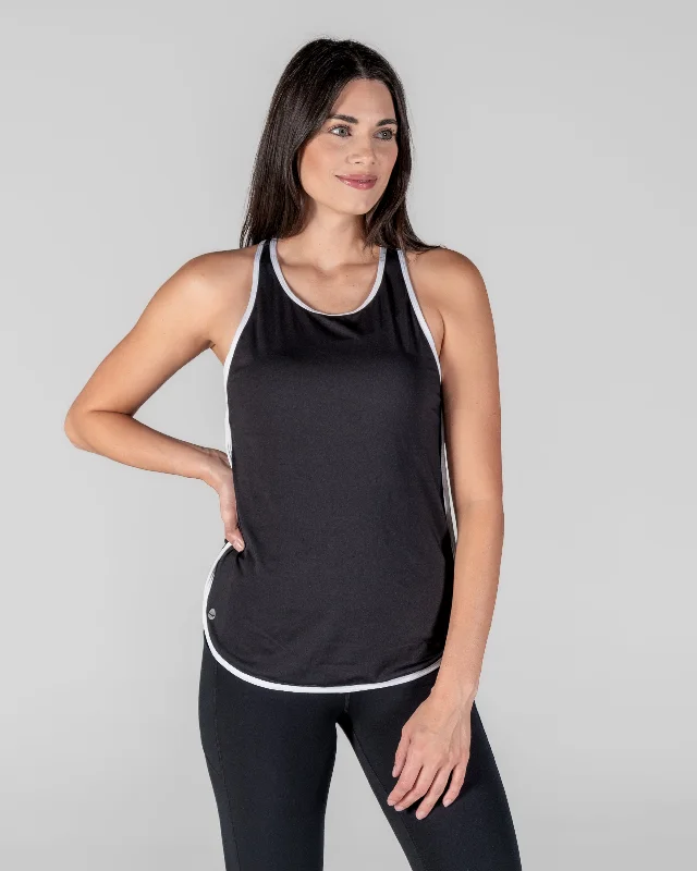 From Warm-Ups To Cooldowns, Shop And Save Extra Mile Tank - Black & White