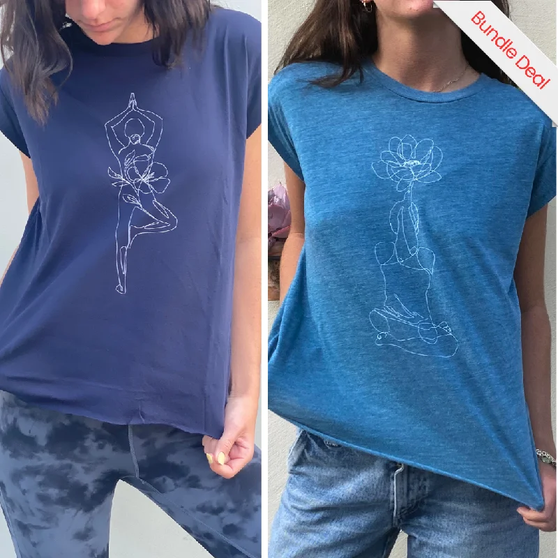 Ultimate Comfort And Style Now At Lower Prices Flowering Muscle Tee Bundle