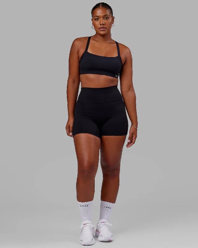 Find Your Perfect Fit With Discounted Yoga Outfits Fusion X-Length Shorts - Black
