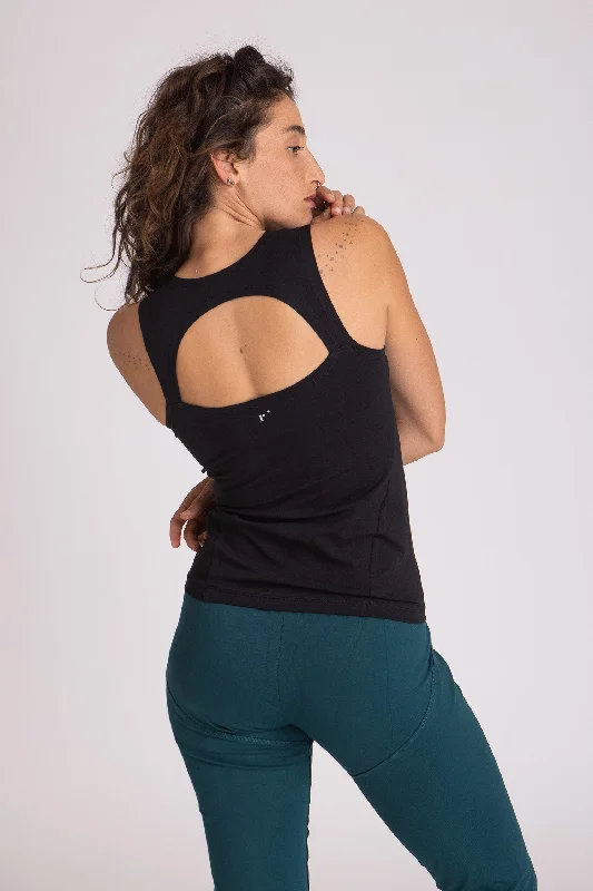 Find Balance In Stylish And Affordable Yoga Wear Half Moon Open Back Tank Top