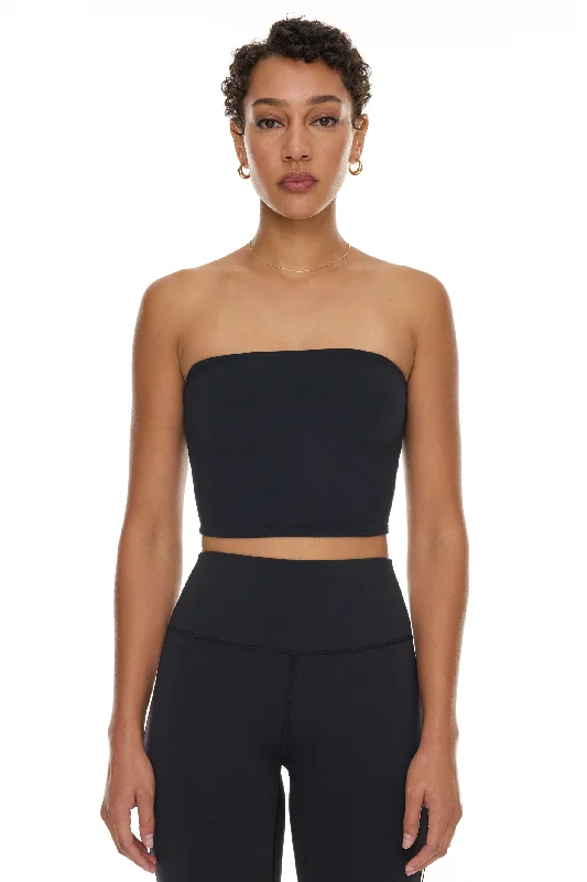 Lightweight, Breathable Yoga Wear At Special Prices Hazel Airweight Crop Bandeau - Black