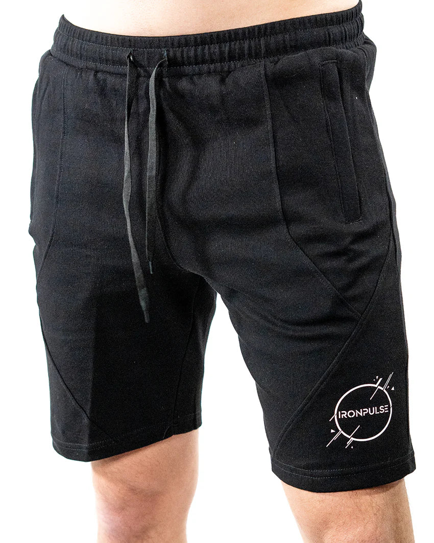 Iron Pulse Men's Black Knit Everyday Shorts