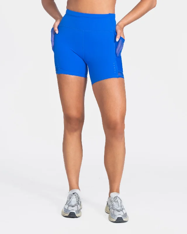 Fashionable Yoga Apparel Now On Sale Lux Ultra Mesh Shorts (5 in. inseam) - Cobalt