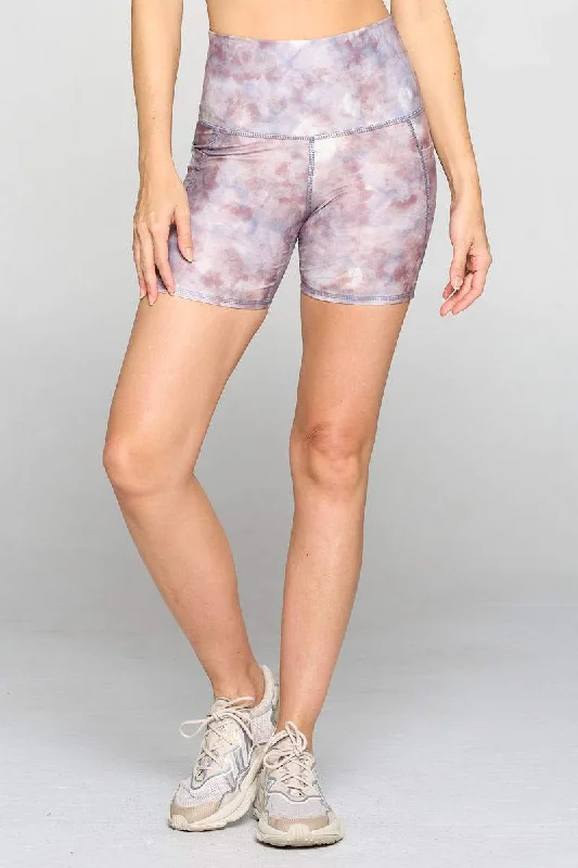 Elevate Your Practice With Affordable Yoga Wear Mia Shorts - Lavender Watercolor Shorts w Pockets 5" (High-Waist SLIM COLLECTION) SIZE UP Elevate Your Practice With Affordable Yoga Wear Mia Shorts - Lavender Watercolor Shorts w Pockets 5" (High-Waist SLIM COLLECTION) SIZE UP