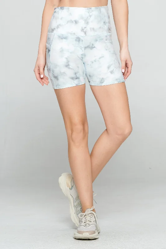 Yoga Wear That Moves With You At Lower Prices Mia Short - Mint Marble Shorts w Pockets 5" (High-Waist) Yoga Wear That Moves With You At Lower Prices Mia Short - Mint Marble Shorts w Pockets 5" (High-Waist)