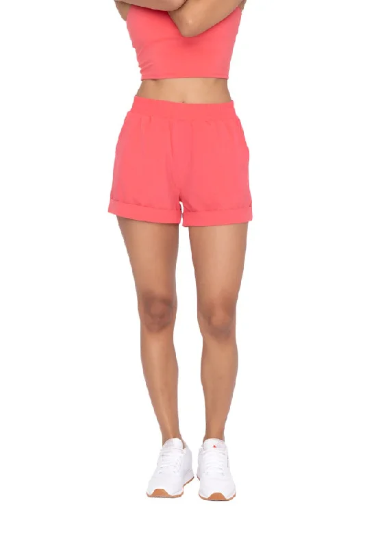 Move Freely With Premium Yoga Clothes At Great Prices Mono B High Waist Cuffed Casual Shorts AP-A1230 Move Freely With Premium Yoga Clothes At Great Prices Mono B High Waist Cuffed Casual Shorts AP-A1230
