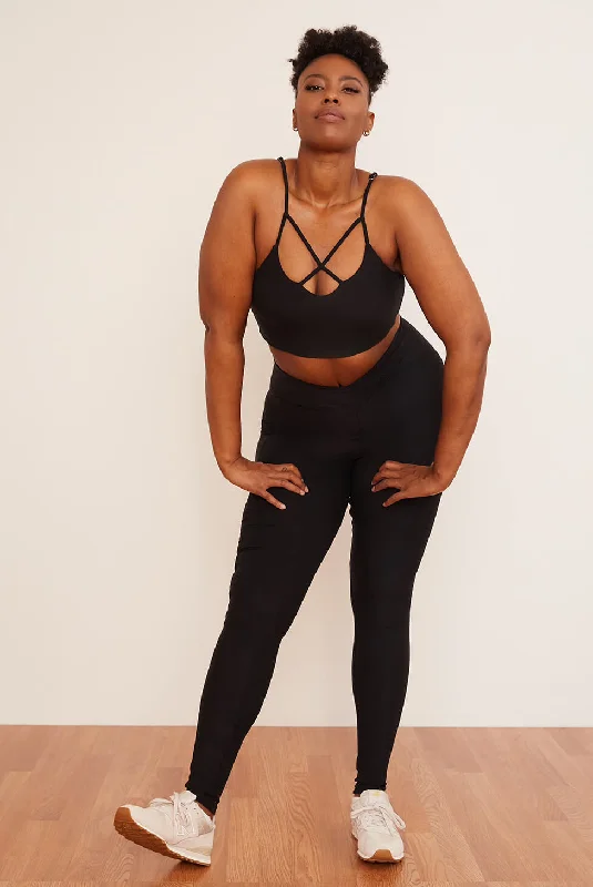 Limited-Time Savings On Yoga Leggings And Tops Onyx Crisscross Four-Way Top
