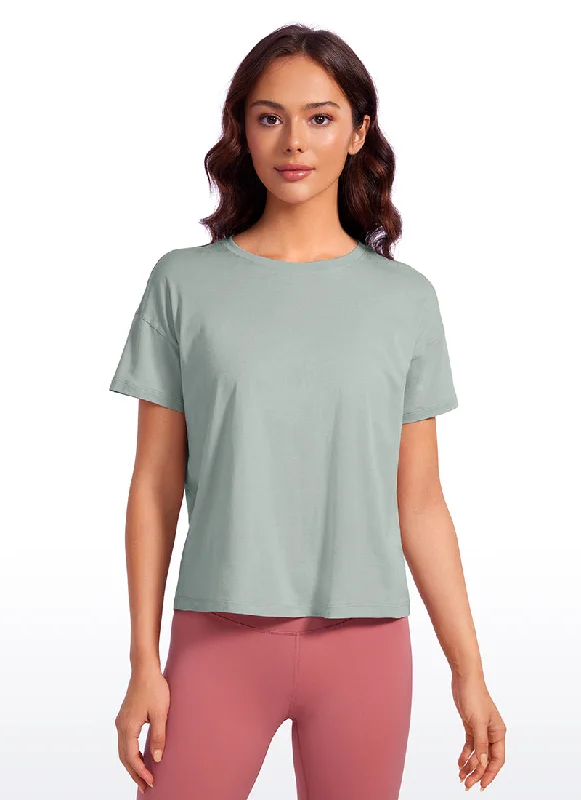 Upgrade Your Yoga Wardrobe For Less Pima Cotton Short Sleeves Loose Fit