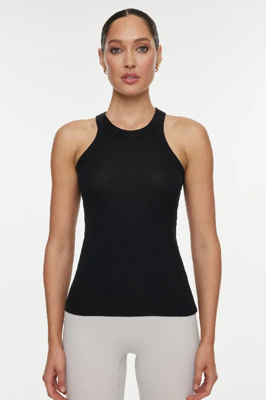Breathable, Moisture-Wicking, And Budget-Friendly Rivington Ribbed Tank - Black