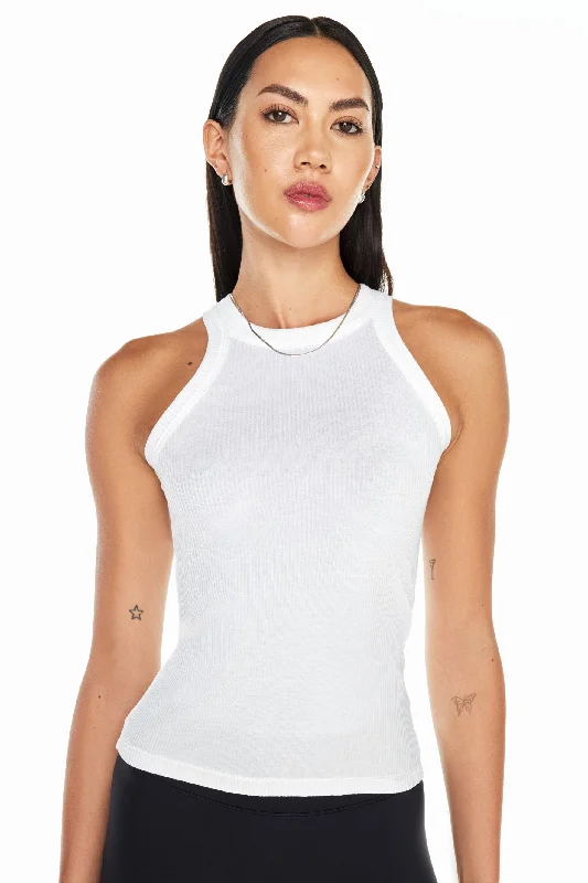 Your Yoga Wardrobe, Upgraded For Less Rivington Ribbed Tank - White