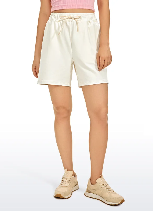 The Perfect Blend Of Comfort And Savings Amenity High Waisted Sweat Shorts 6''
