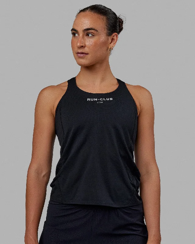 Flexibility Meets Affordability In Our Yoga Wear Sale RUN–CLUB Performance Tank - Black-White