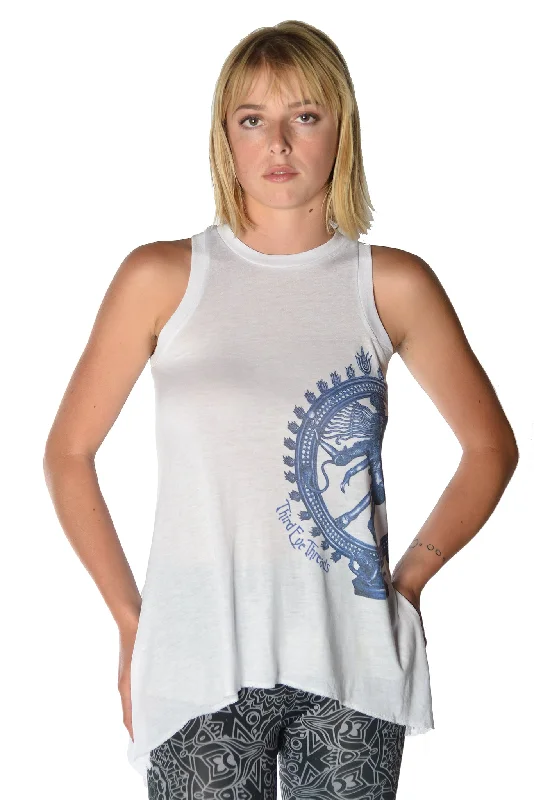 Stretch, Move, And Save On Yoga Clothing Sharkbite sleeveless Tunic With Siva Natarajasana
