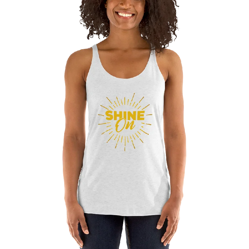 Flexibility Meets Affordability In Our Yoga Wear Sale Shine On Women's Racerback Tank Top Flexibility Meets Affordability In Our Yoga Wear Sale Shine On Women's Racerback Tank Top