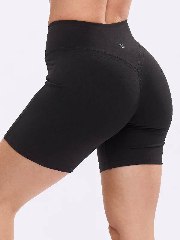 Sweat In Style With Yoga Clothing Discounts Silhouette Short 6" - Onyx Black