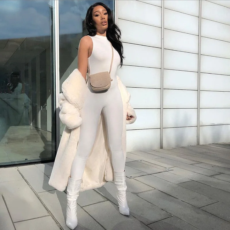 white jumpsuit