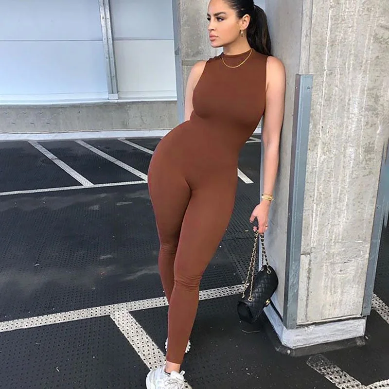 brown jumpsuit