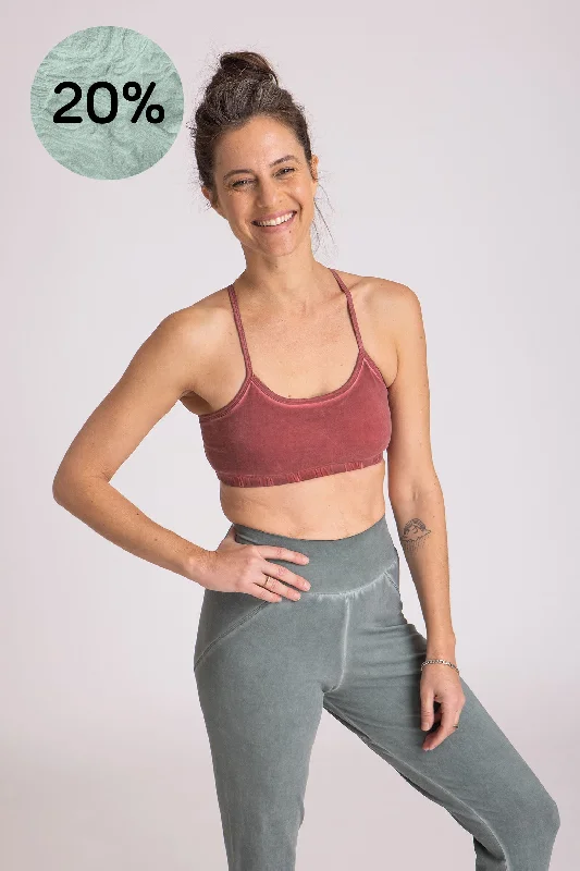 Trendy Yoga Outfits At Budget-Friendly Prices Stonewash Criss Cross Bra