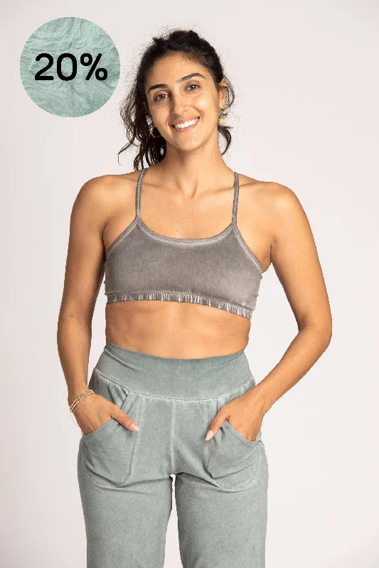 Elevate Your Practice With Affordable Yoga Wear Stonewash Criss Cross Bra