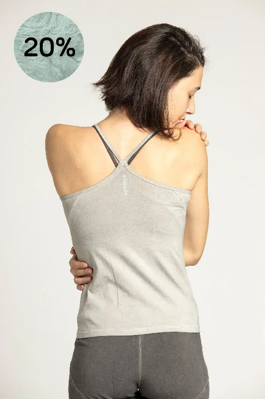 Stonewash Criss Cross Tank Top