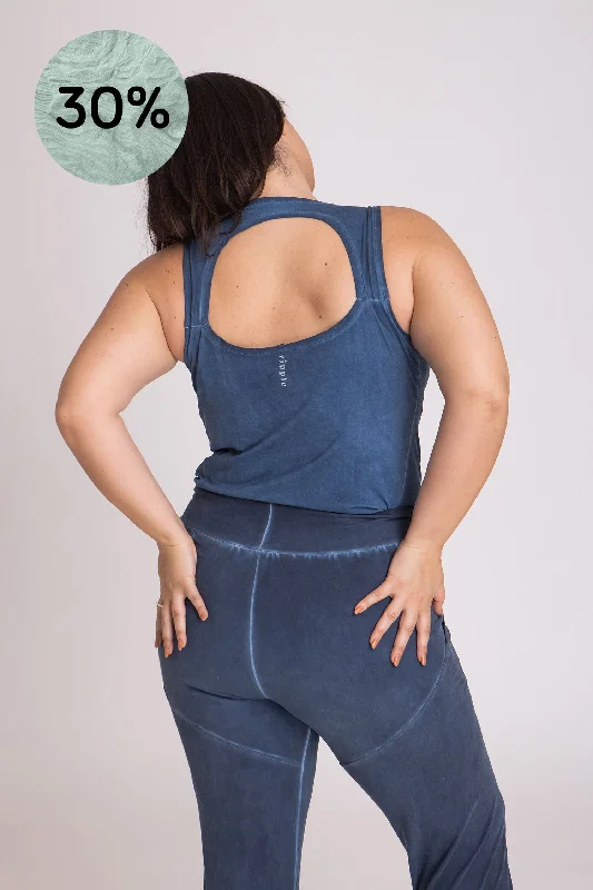 Unmissable Deals On Flexible Yoga Apparel Stonewash Half Moon Open Back Tank Top