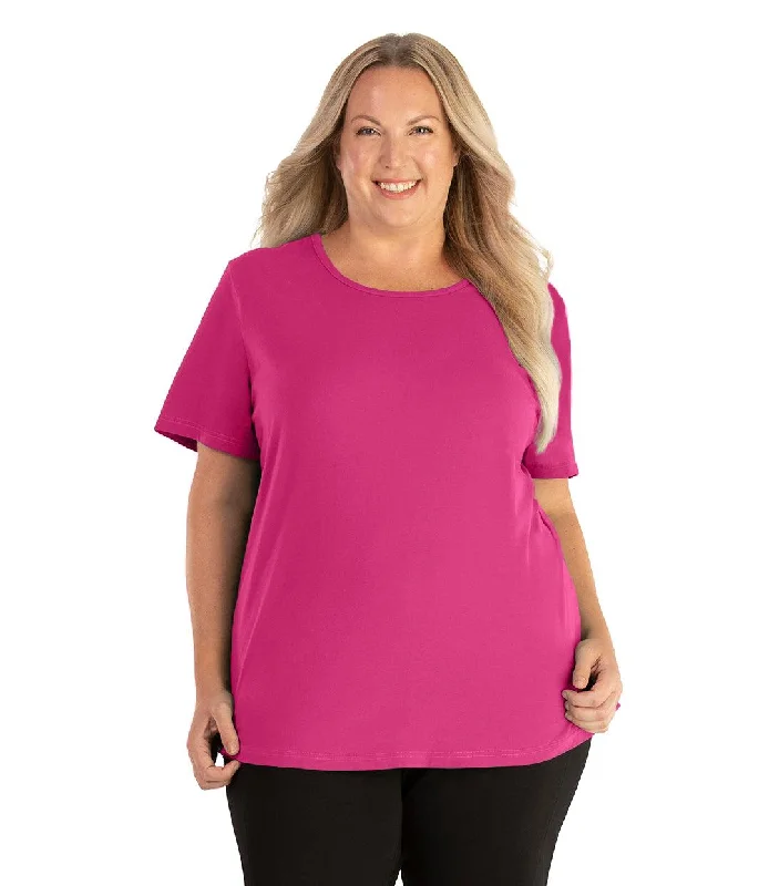 The Best Yoga Wear At The Best Prices Stretch Naturals Lite Short Sleeve Scoop Neck Top Classic Colors The Best Yoga Wear At The Best Prices Stretch Naturals Lite Short Sleeve Scoop Neck Top Classic Colors