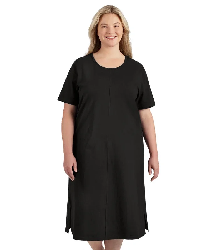 Sweat In Style With Yoga Clothing Discounts Stretch Naturals Short Sleeve Dress Basic Colors Sweat In Style With Yoga Clothing Discounts Stretch Naturals Short Sleeve Dress Basic Colors