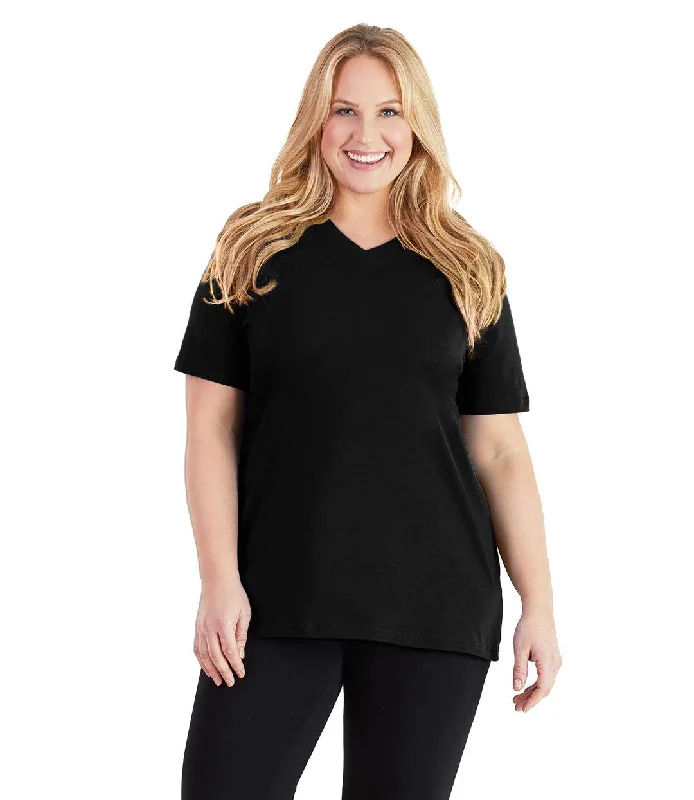 The Perfect Blend Of Comfort And Savings Stretch Naturals V-Neck Tee Basic Colors