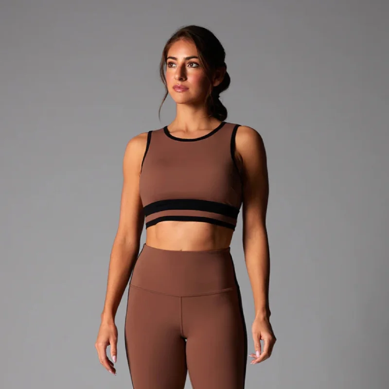 Look And Feel Your Best With Discounted Yoga Clothing Agility Sports Bra - Clove Stripe Look And Feel Your Best With Discounted Yoga Clothing Agility Sports Bra - Clove Stripe