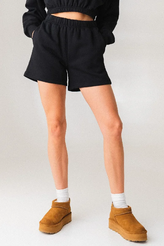 Sweat In Style With Yoga Clothing Discounts Vitality Uni Cozy Short - Midnight