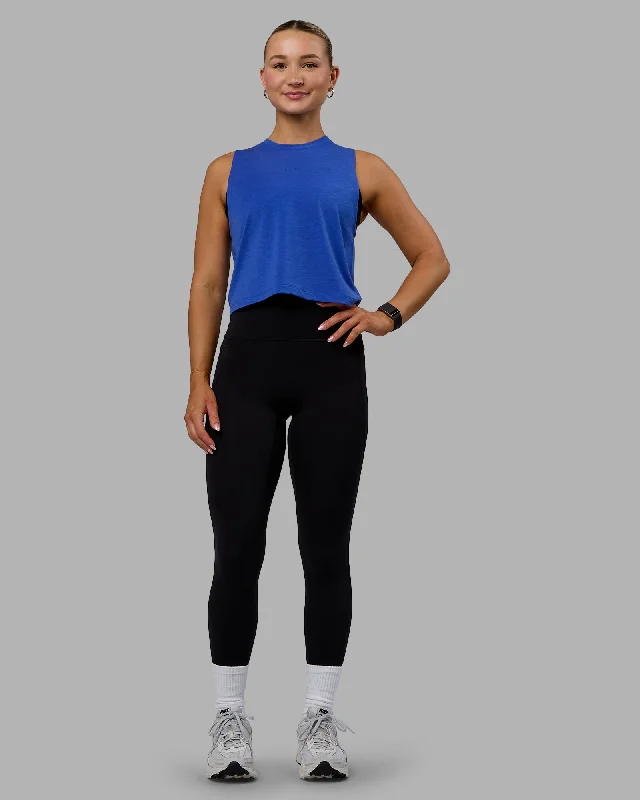 Unleash Cropped Training Tank - Power Cobalt