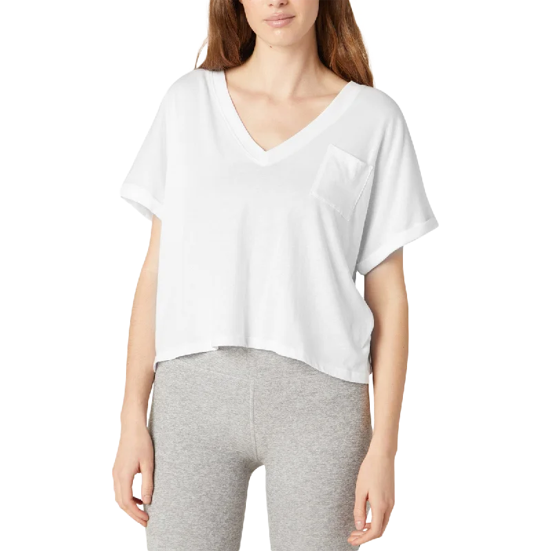 Stretch, Move, And Save On Yoga Clothing Women's Boyfriend Jersey Deep V Pocket Tee