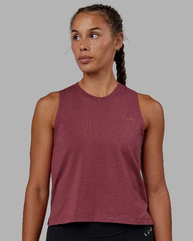 Performance Yoga Wear Now At Exclusive Discounts Deluxe PimaFLX Tank - Dry Rose