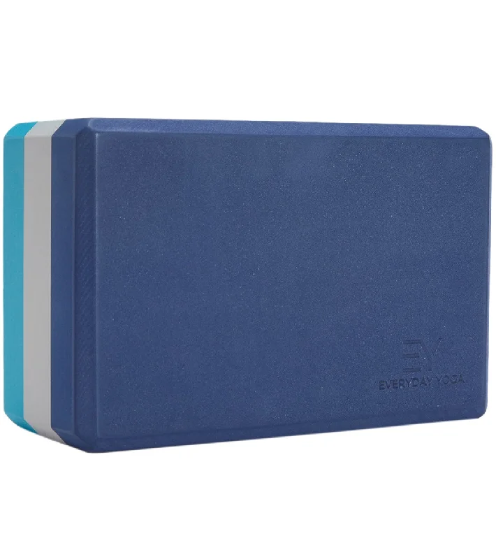 Premium Yoga Accessories At Reduced Prices Everyday Yoga 4 Inch Tri Color Foam Yoga Block Navy/Slate/Peacock Premium Yoga Accessories At Reduced Prices Everyday Yoga 4 Inch Tri Color Foam Yoga Block Navy/Slate/Peacock