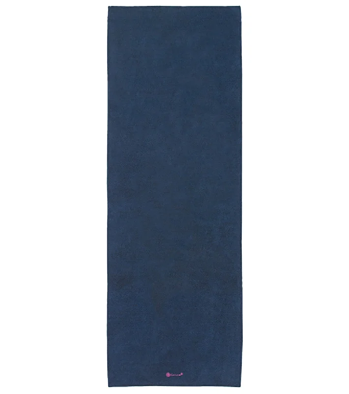 Gaiam Grippy Yoga Mat Towel Estate Blue/Fuchia Red