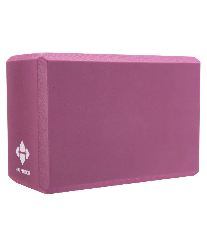 Upgrade Your Practice With Discounted Yoga Props Halfmoon 4" Foam Yoga Block Berry