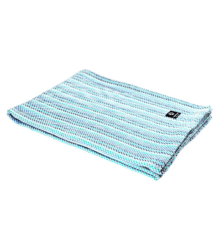 Stretch, Strengthen, And Save Today Hugger Mugger Cotton Yoga Blanket Multi Blue