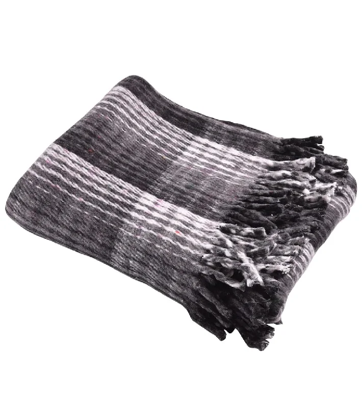 Move With Confidence, Save With Ease Hugger Mugger Recycled Plaid Blanket Black