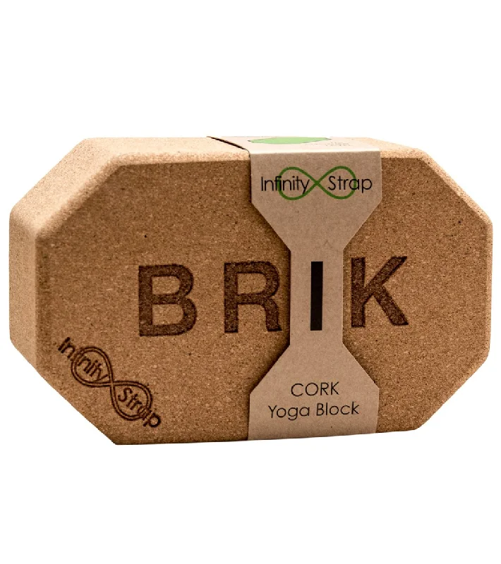 Move With Confidence, Save With Ease Infinity Strap BRIK Cork Yoga Block
